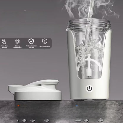 Revolutionary Electric Protein Shaker Bottle - Automatic Self-Stirring Mug for Effortless Mixing of Coffee, Milk, and Supplements - Portable 350ML Blender for Sports and Fitness Enthusiasts